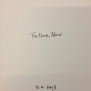 Yoko Ono Future.Now 2013 @yokoonoofficial #expo1 #MoMAPS1 #klausbiesenbach, Quelle: http://instagram.com/p/Zq5llgNls-/